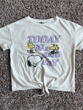 Freeze White Peanuts 'Today is a Good Day' Graphic Tee with Knot